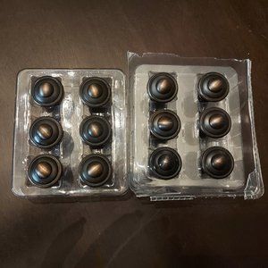 12 Dark Brass Brushed Drawer Knobs